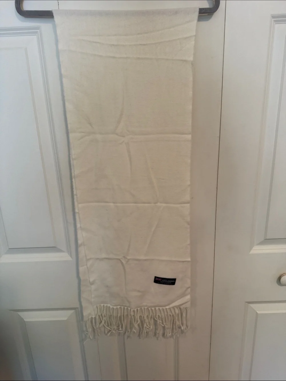 Cashmere Cream Women's Fringe Scarf Wrap